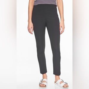 Athleta Wander Slim Pant Black Size 8 High Rise Dress Pants Slit Leg Ankle Pants